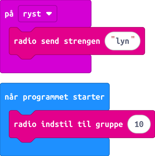 MakeCode-blokke: d-ryste