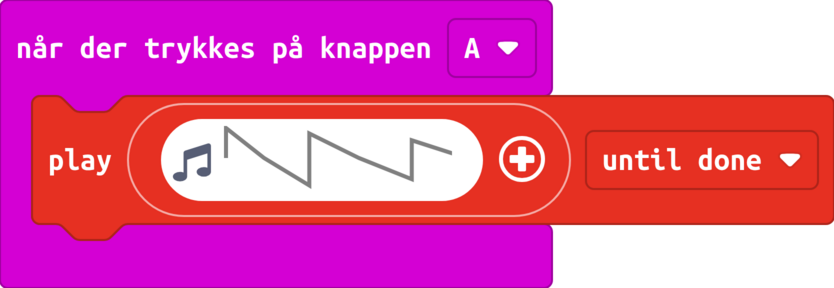 MakeCode-blokke: d-skrig