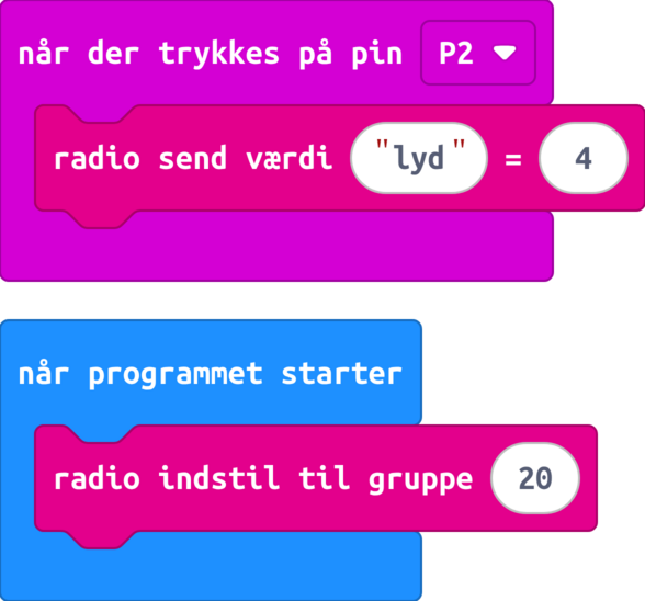 MakeCode-blokke: d-traede