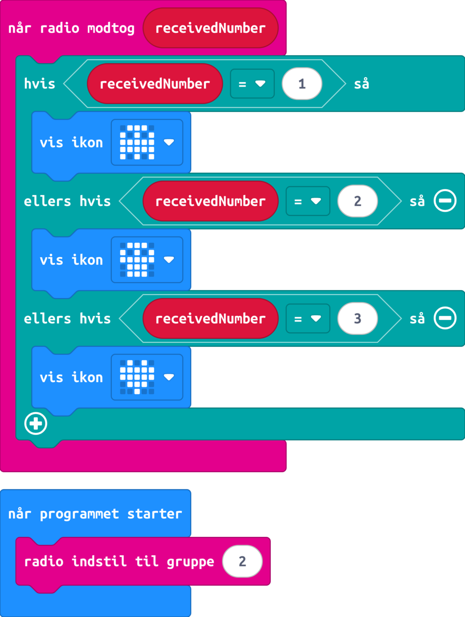 MakeCode-blokke: 📥 Modtager