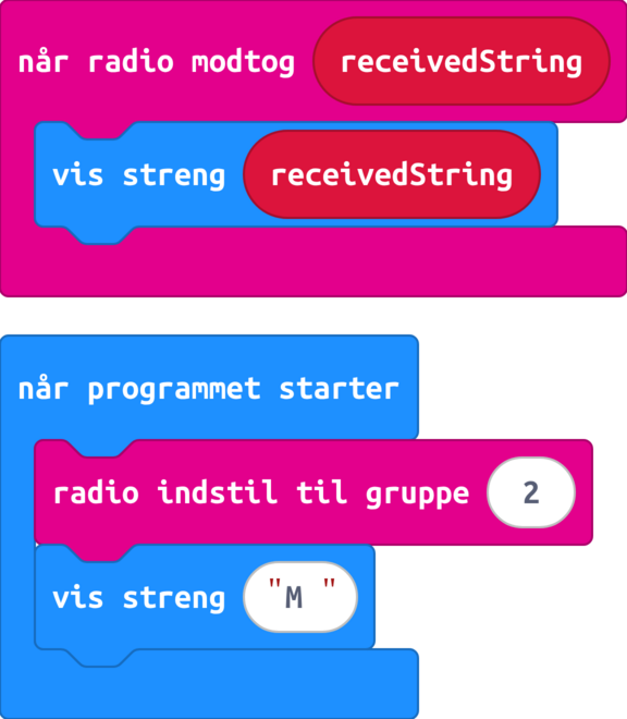 MakeCode-blokke: 📥 Modtager