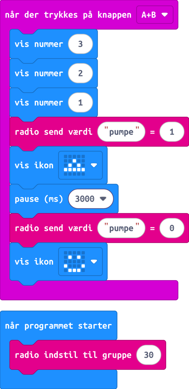 MakeCode-blokke: r-nedtael