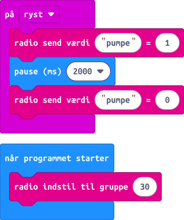 MakeCode-blokke: r-ryst